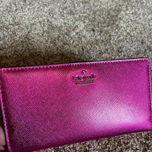 Kate Spade Hot Pink Metallic Wallet!
